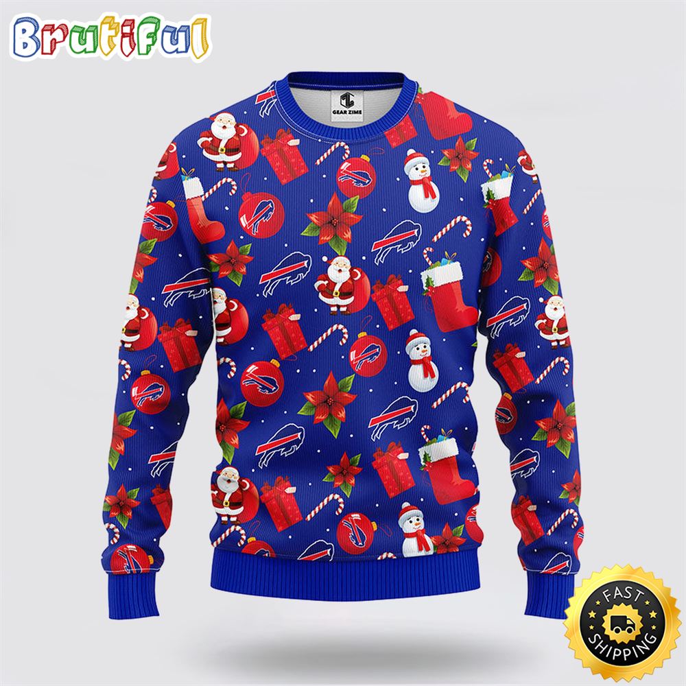 NFL Buffalo Bills Ugly Sweater Santa Claus Snowman Ugly Christmas Sweater j3tjgx.jpg