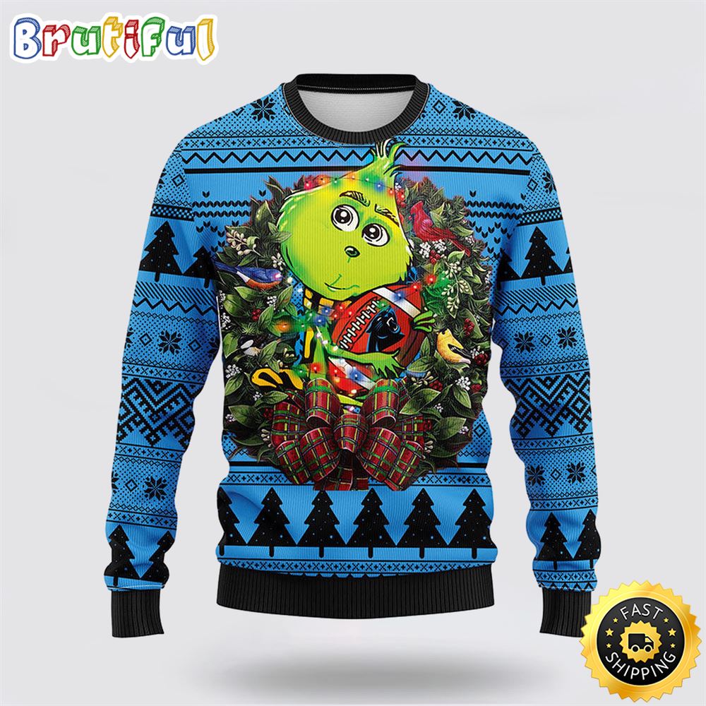 NFL Carolina Panthers Ugly Sweater Grinch Hug Ugly Christmas Sweater zah5ww.jpg