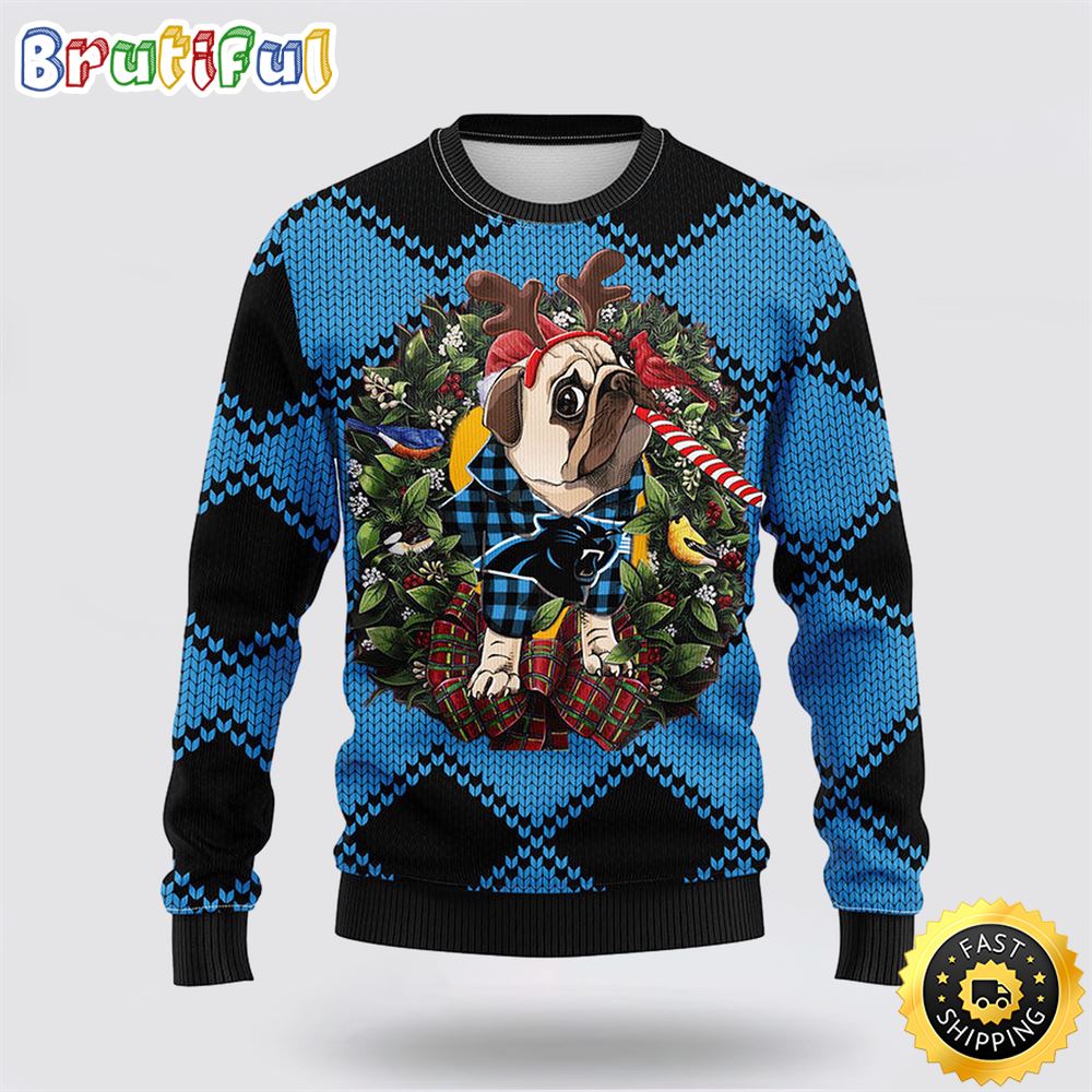 NFL Carolina Panthers Ugly Sweater Pub Dog Ugly Christmas Sweater kguv5s.jpg