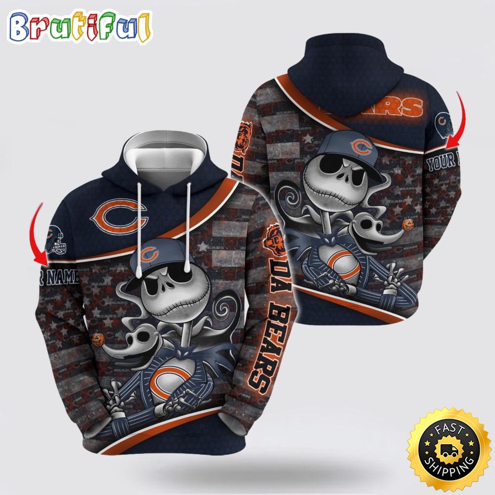 NFL Chicago Bears Hoodie Jack Custom 3D Hoodie Trending Shirt For This Season mbshvt