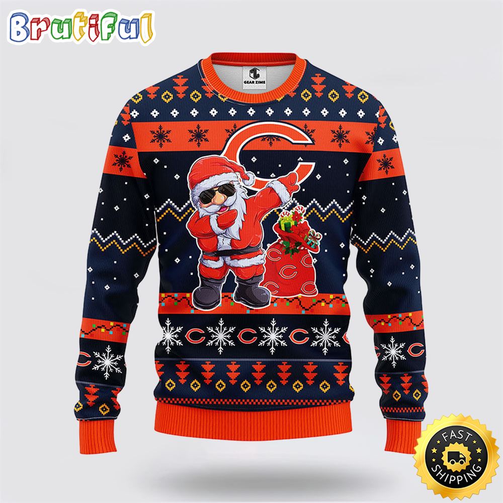 NFL Chicago Bears Ugly Sweater Santa Claus Ugly Christmas Sweater iawsem.jpg