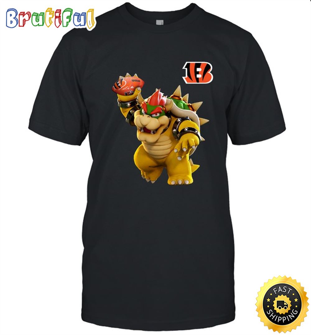 NFL Cincinnati Bengals T Shirt Super Mario Nfl Super Mario Tshirt For Fans 1 s9urj2.jpg