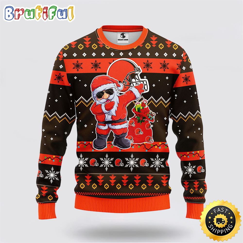 NFL Cincinnati Bengals Ugly Sweater Santa Claus Ugly Christmas Sweater iculkq.jpg
