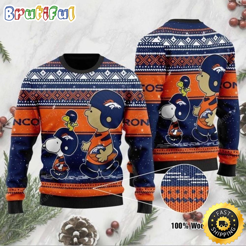 NFL Denver Broncos Ugly Christmas Sweater Baby Yoda 3D Sweater rbwuix