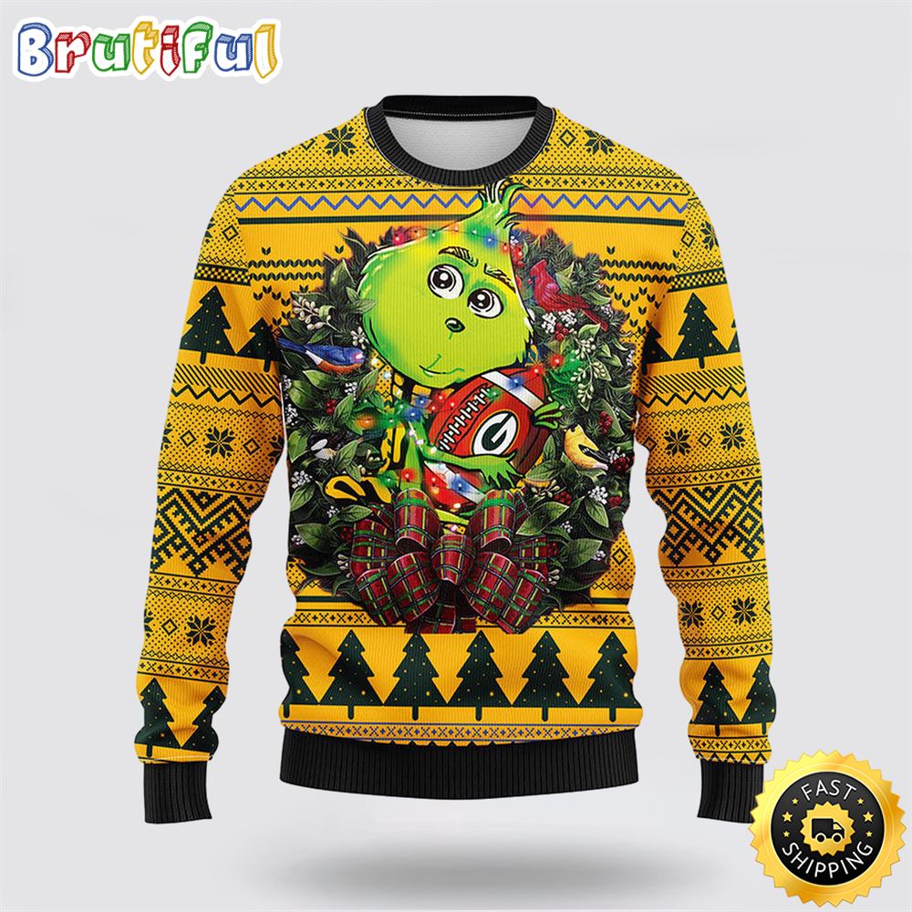 NFL Green Bay Packers Ugly Sweater Grinch Hug Ugly Christmas Sweater rqlo1i.jpg