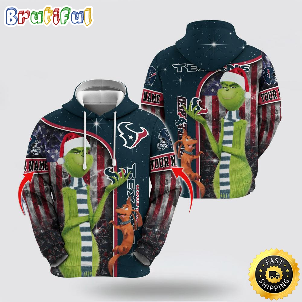 NFL Houston Texans Hoodie Grinch Custom 3D Hoodie Trending Shirt 1 sz89qr