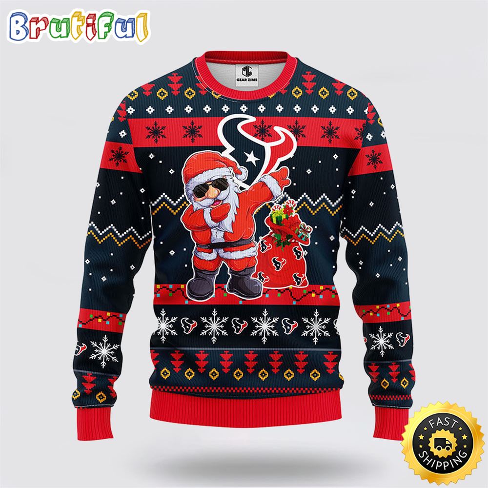 NFL Houston Texans Ugly Sweater Santa Claus Ugly Christmas Sweater vsy8dd.jpg