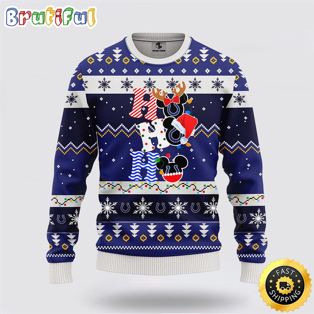 NFL Indianapolis Colts Ugly Sweater HoHoHo Mickey Ugly Christmas Sweater fuma1t.jpg
