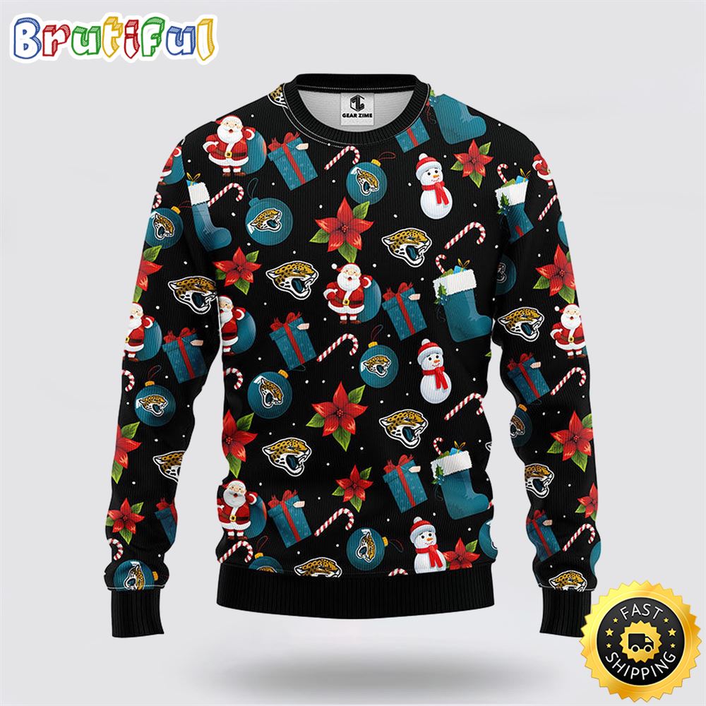 NFL Jacksonville Jaguars Ugly Sweater Santa Claus Snowman Ugly Christmas Sweater ewxsw1.jpg