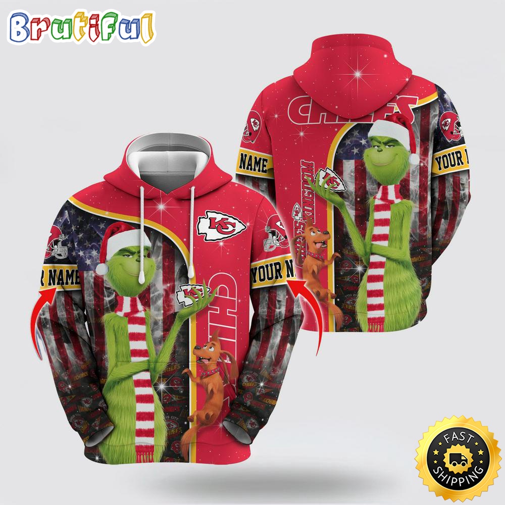 NFL Kansas City Chiefs Hoodie Grinch Custom 3D Hoodie Trending Shirt 1 ku71tc