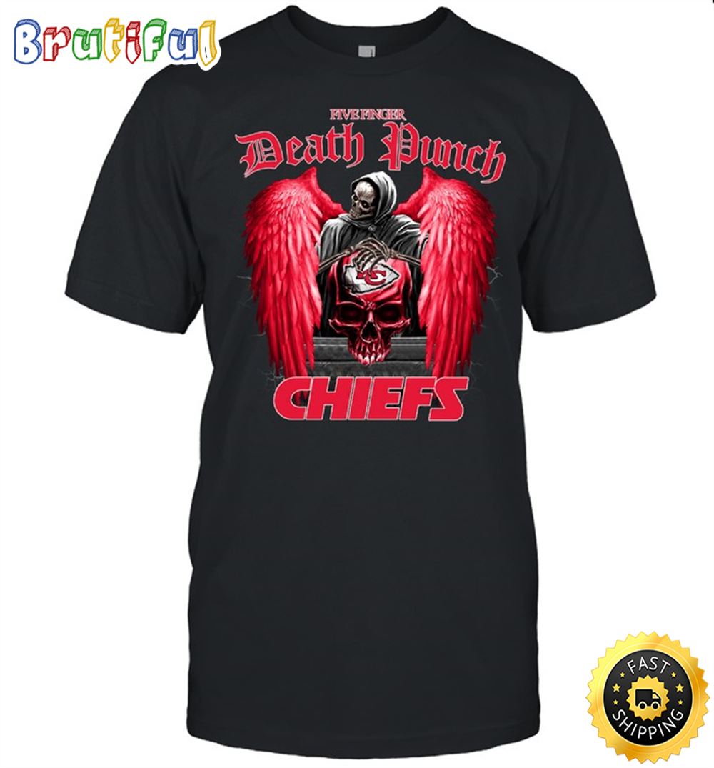 NFL Kansas City Chiefs T Shirt Five Finger Death Punch Nfl Five Finger Death Punch Tshirt For Fans 1 vtzcjk.jpg