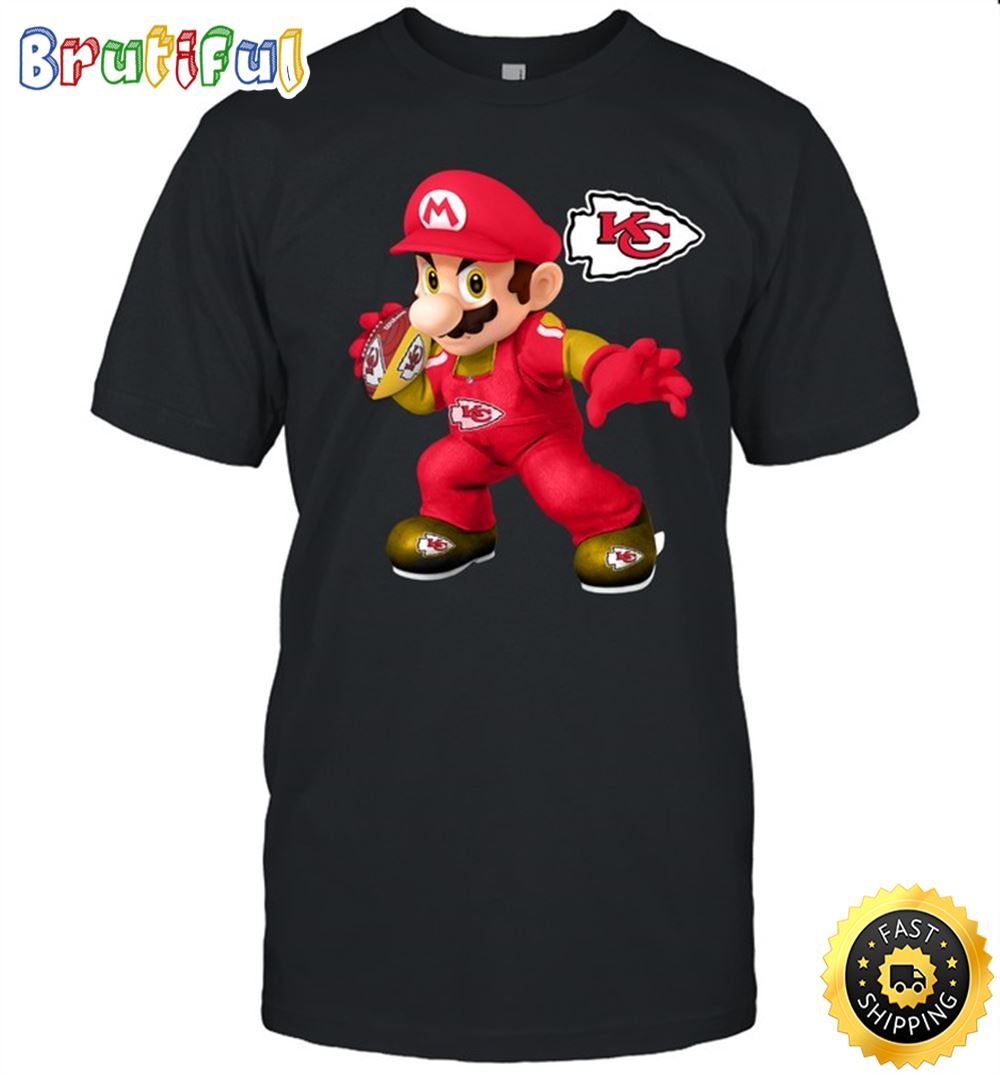 NFL Kansas City Chiefs T Shirt Print Mario Nfl Tshirt Mario For Fans 1 yf48hw.jpg