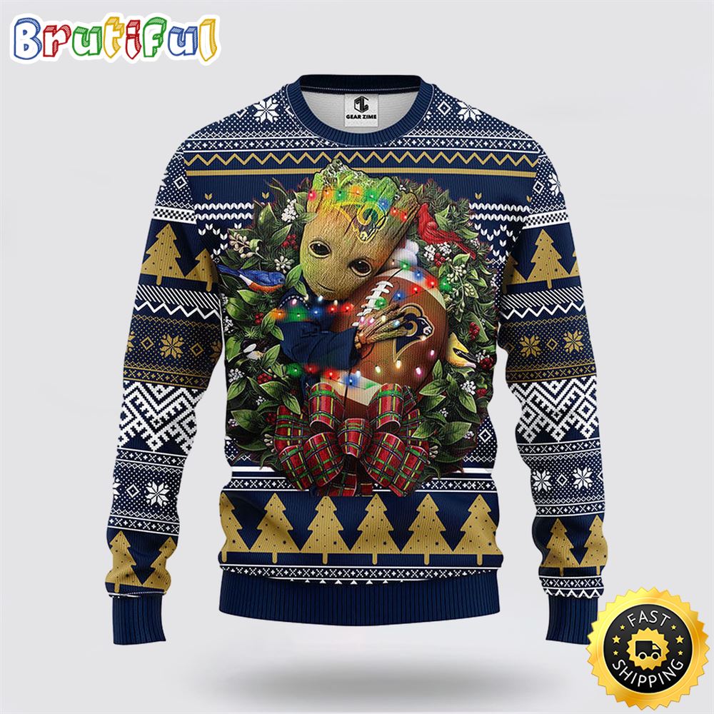 NFL Los Angeles Rams Ugly Sweater Groot Christmas Sweater onkyyr.jpg
