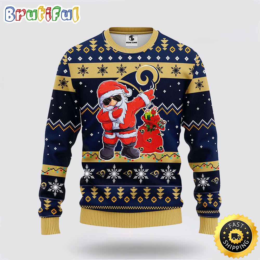 NFL Los Angeles Rams Ugly Sweater Santa Claus Ugly Christmas Sweater e4qnkw.jpg