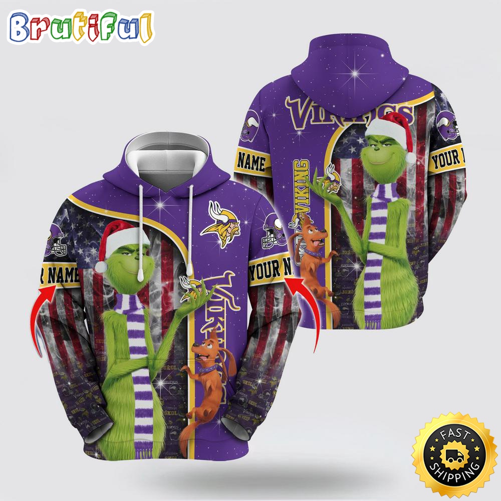 NFL Minnesota Vikings Hoodie Grinch Custom 3D Hoodie Trending Shirt 1 wwlapy