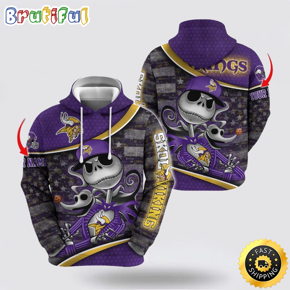 NFL Minnesota Vikings Hoodie Jack Custom 3D Hoodie Trending Shirt For This Season ixmdbk