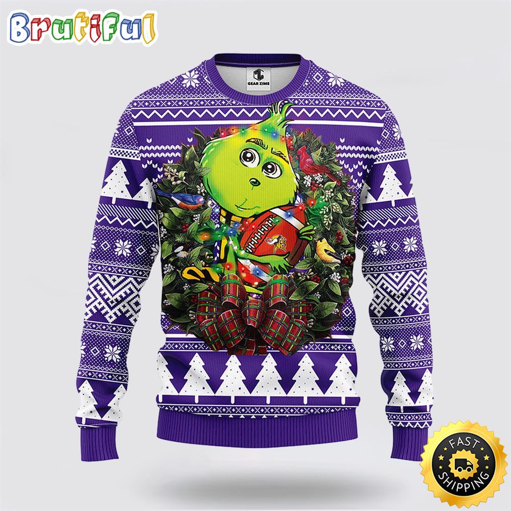 NFL Minnesota Vikings Ugly Sweater Grinch Hug Ugly Christmas Sweater dx1dge.jpg