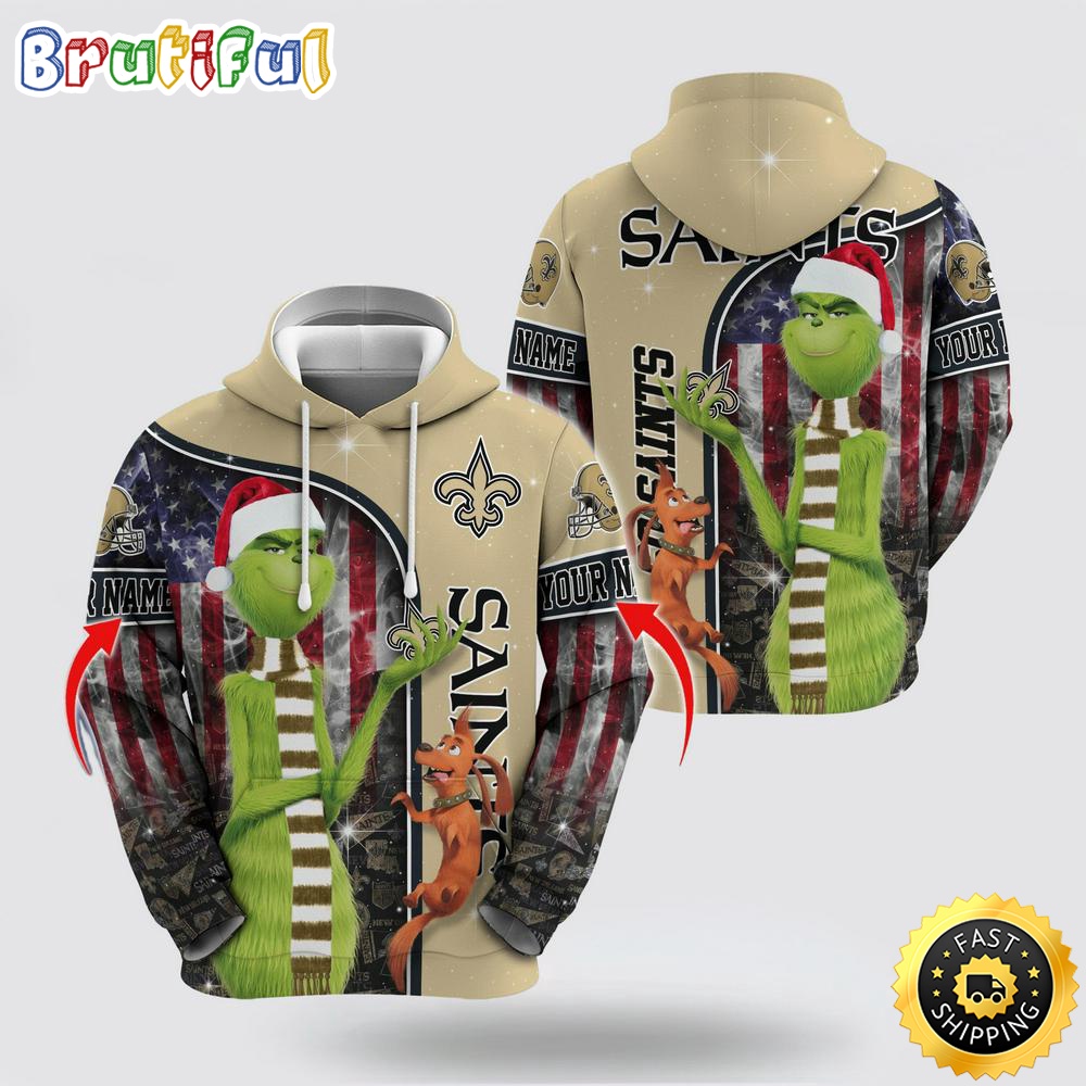 NFL New Orleans Saints Hoodie Grinch Custom 3D Hoodie Trending Shirt 1 teexk9