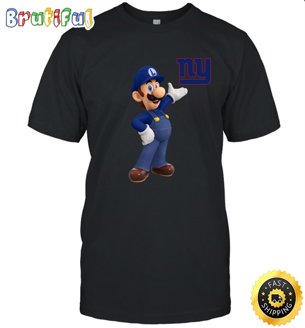 NFL New York Giants T Shirt Print Mario Nfl Tshirt Mario For Fans 1 bnopgl.jpg