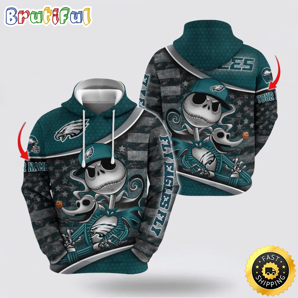 NFL Philadelphia Eagles Hoodie Jack Custom 3D Hoodie Trending Shirt For This Season ldivop