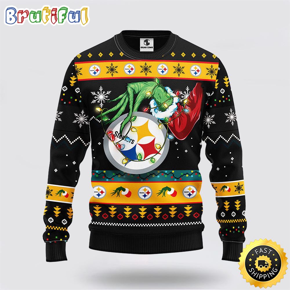 NFL Pittsburgh Steelers Ugly Sweater The Hand Of Grinch Ugly Christmas Sweater qxxgpm.jpg