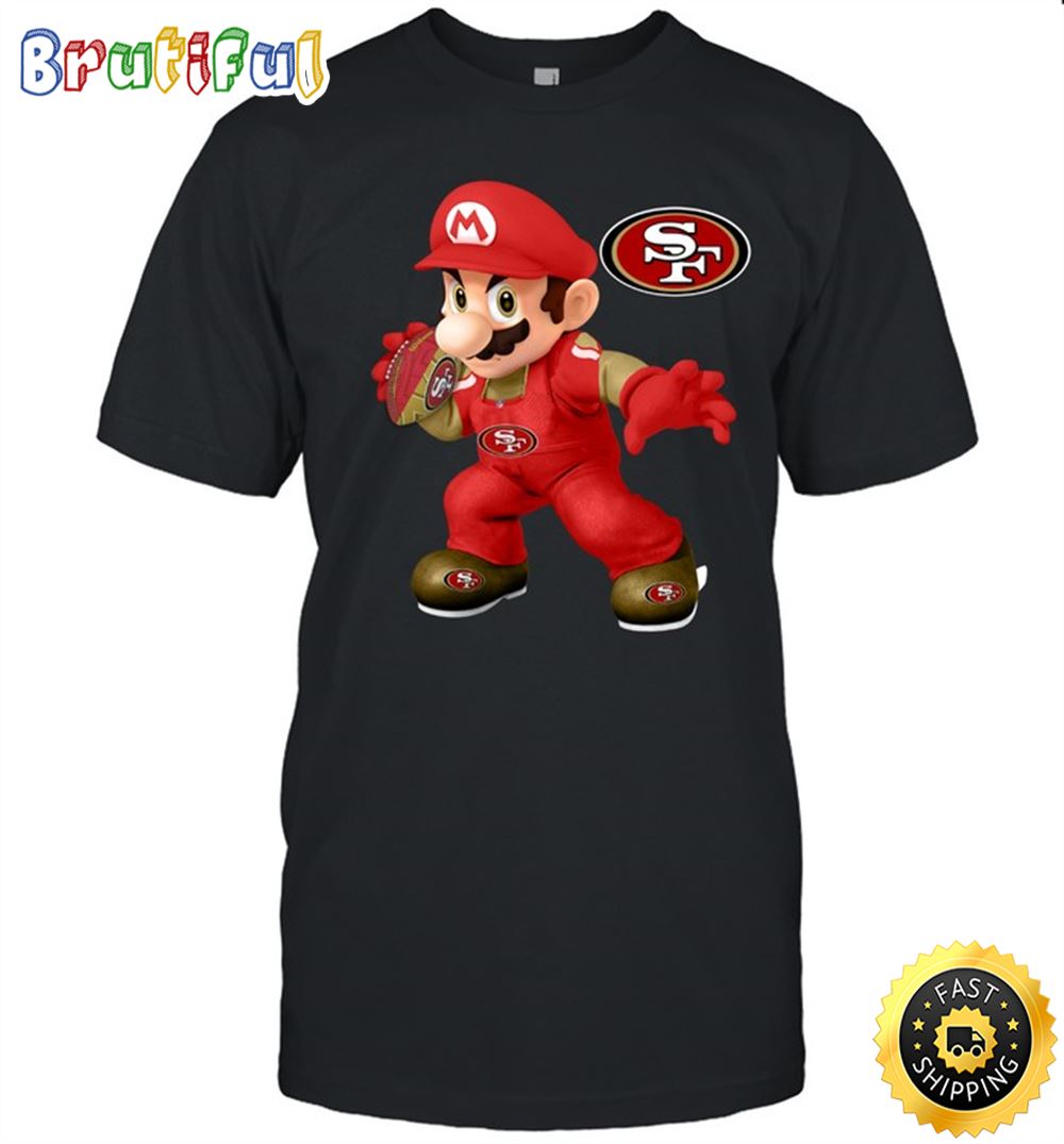 NFL San Francisco 49ers T Shirt Print Mario Nfl Tshirt Mario For Fans 1 o67ft1.jpg