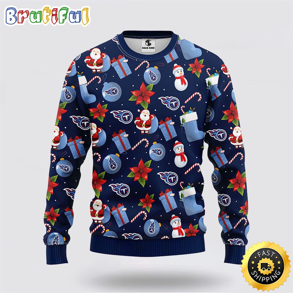 NFL Tennessee Titans Ugly Sweater Santa Claus Snowman Ugly Christmas Sweater a7lzwd.jpg