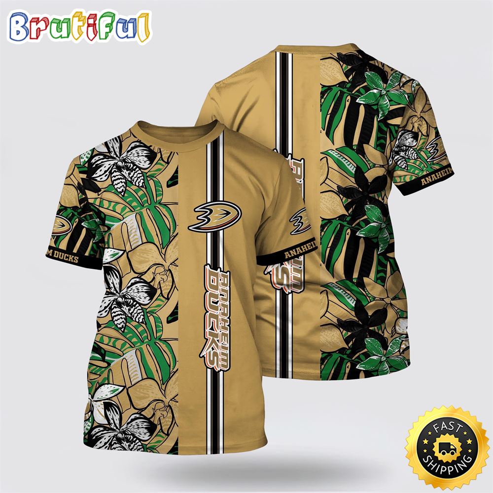 NHL Anaheim Ducks All Over Print T Shirt Tropical Tropical Forest Floral Pattern Summer T Shirt 1 aygunn.jpg