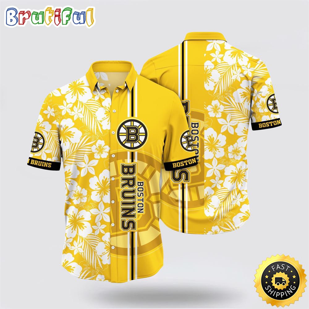 NHL Boston Bruins Hawaiian Shirt Tropical Apricot Blossom Pattern Summer Hawaiian Shirt 1 vevexz.jpg