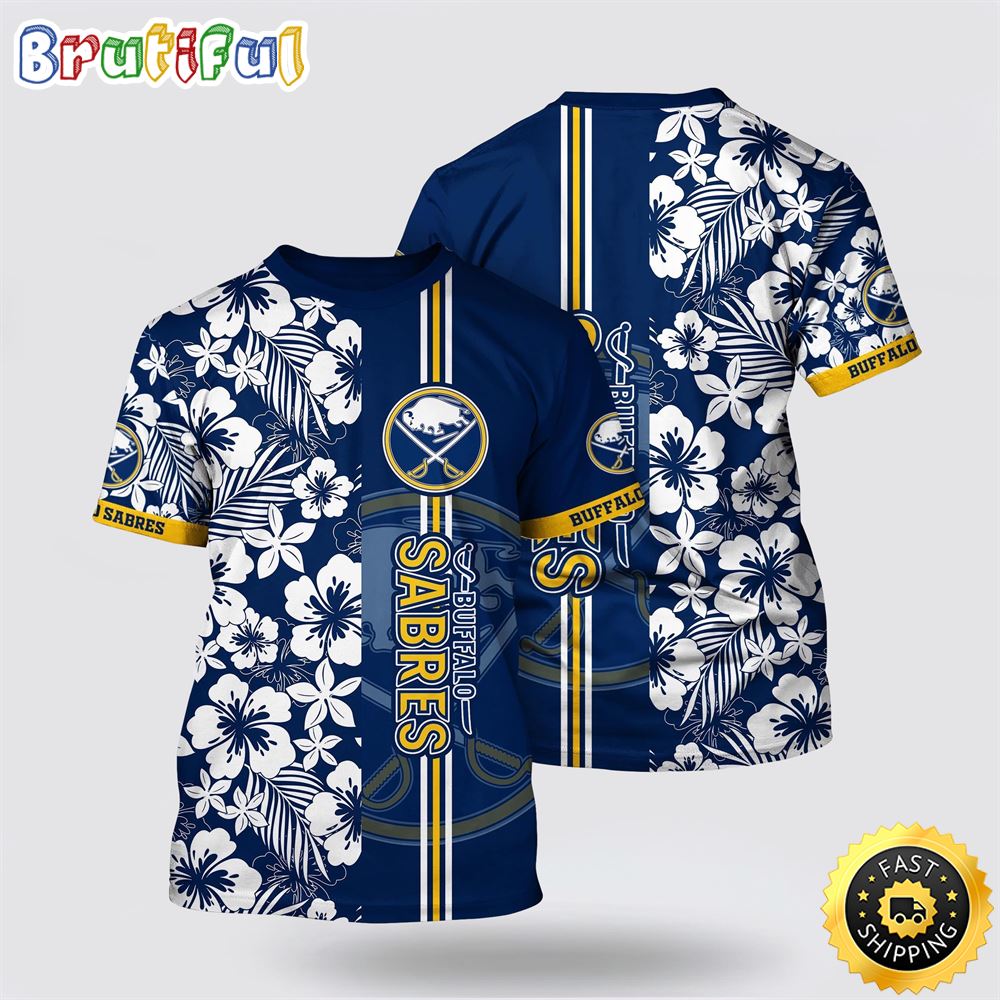 NHL Buffalo Sabres All Over Print T Shirt Tropical Apricot Blossom Pattern Summer T Shirt 1 to1ooj.jpg