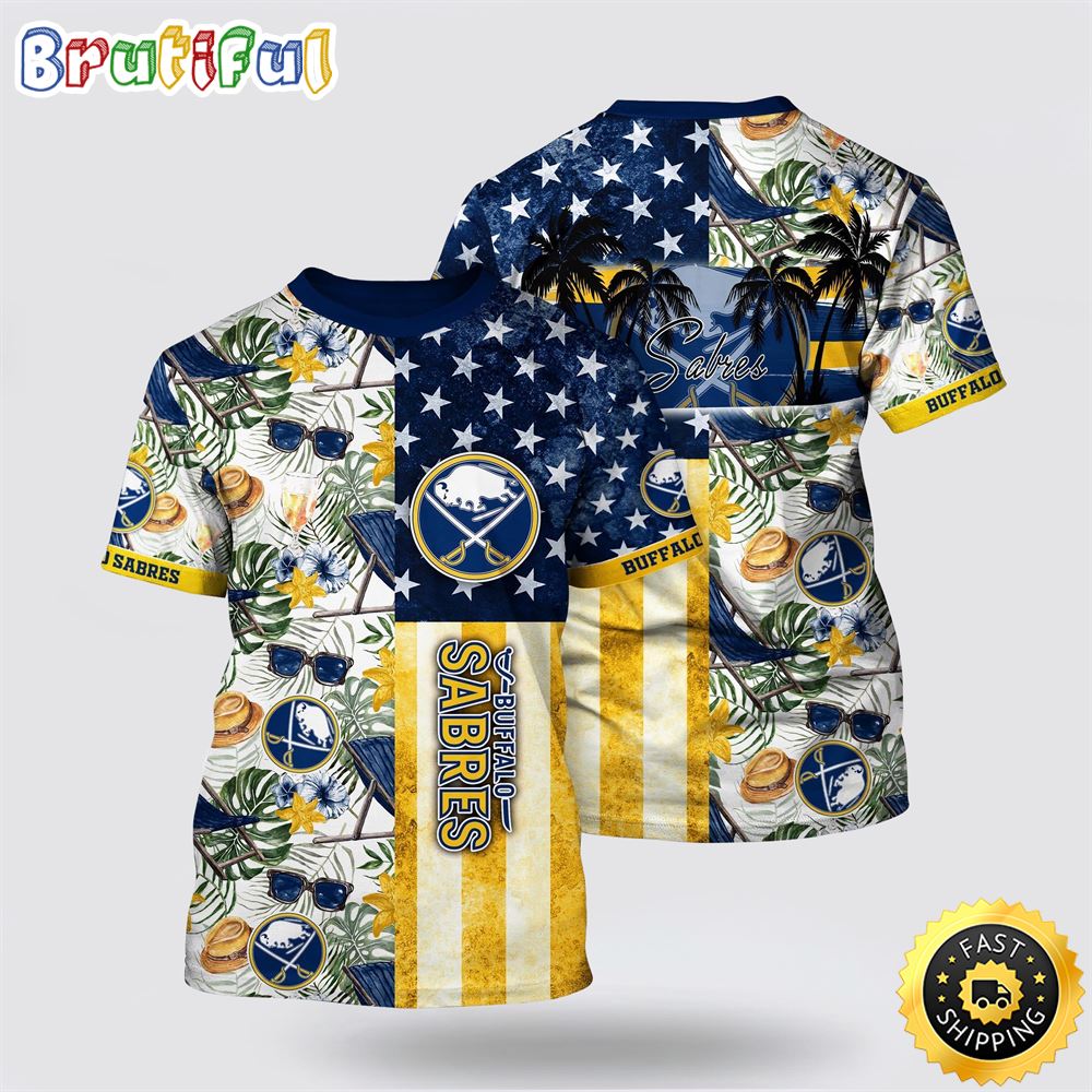 NHL Buffalo Sabres All Over Print T Shirt Tropical Hat And Glasses Pattern Summer T Shirt 1 h19zmd.jpg