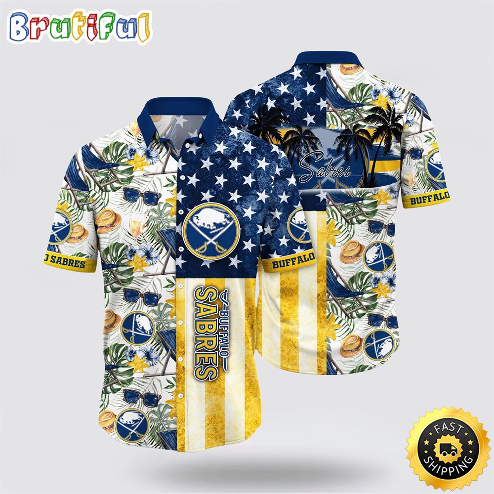 NHL Buffalo Sabres Hawaiian Shirt Tropical Hat And Glasses Pattern Summer Hawaiian Shirt 1 zkthdn.jpg