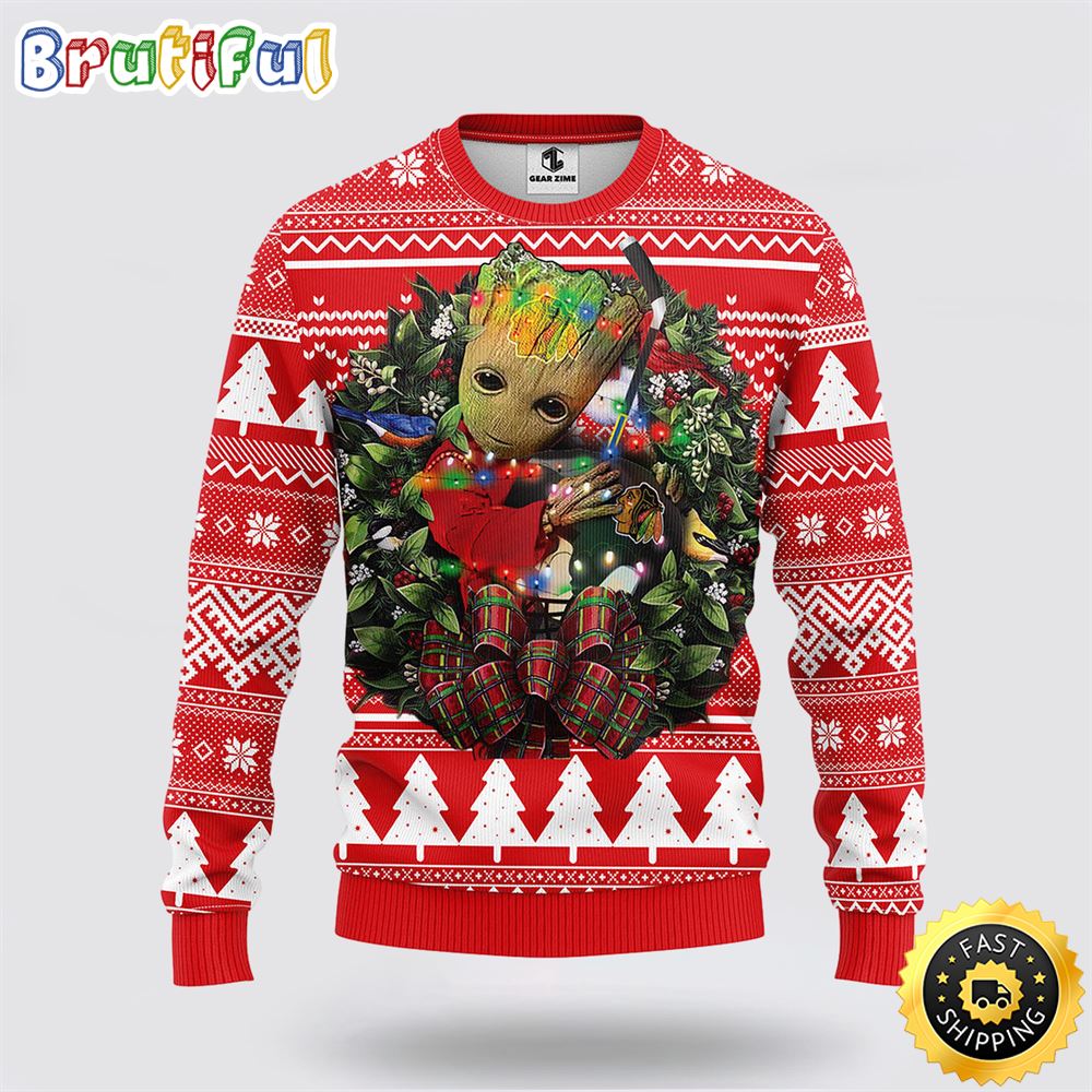 NHL Chicago Blackhawks Ugly Sweater Groot Christmas Sweater r6g3mm.jpg