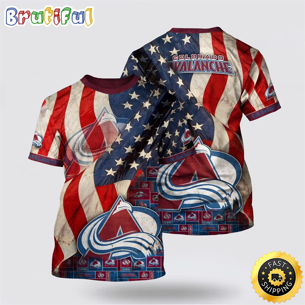 NHL Colorado Avalanche All Over Print T Shirt With American Flag Pattern Summer T Shirt 1 irae6k.jpg