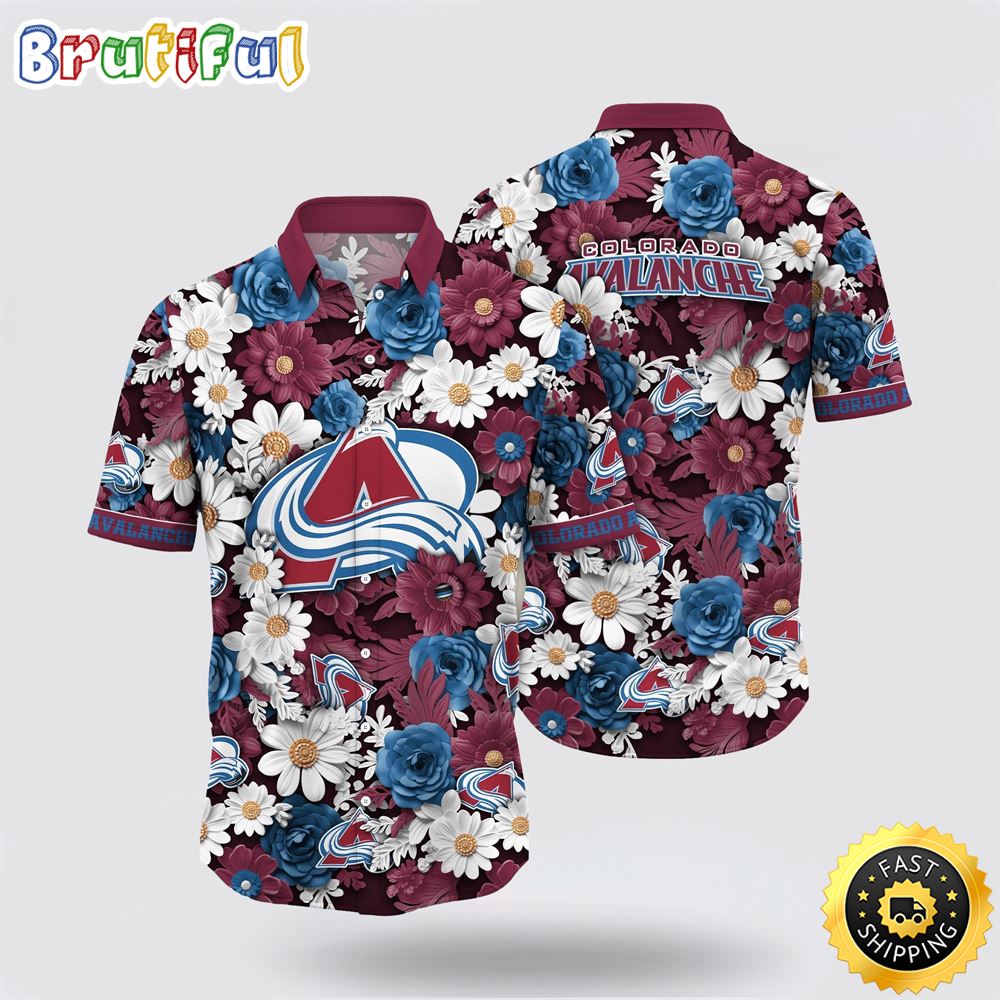 NHL Colorado Avalanche Hawaiian Shirt Tropical Begonia Flower Pattern Summer Hawaiian Shirt 1 q5pjgl.jpg