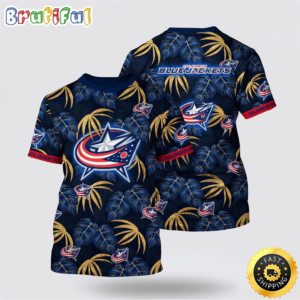 NHL Columbus Blue Jackets All Over Print T Shirt Tropical Motifs Summer T Shirt 1 bpzz7u.jpg