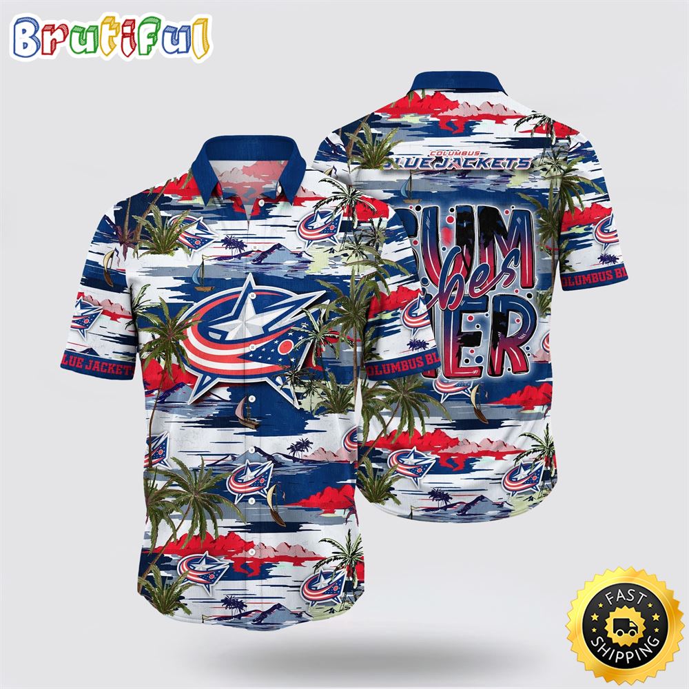 NHL Columbus Blue Jackets Hawaiian Shirt Tropical Desert Island Motif Summer Hawaiian Shirt 1 dtwuxe.jpg