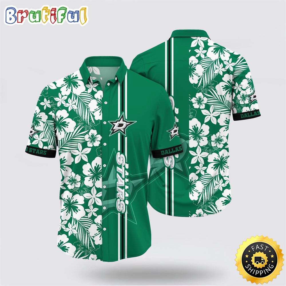 NHL Dallas Stars Hawaiian Shirt Tropical Apricot Blossom Pattern Summer Hawaiian Shirt 1 yedu0d.jpg