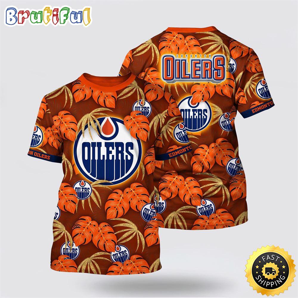 NHL Edmonton Oilers All Over Print T Shirt Tropical Motifs Summer T Shirt 1 rgqdsa.jpg