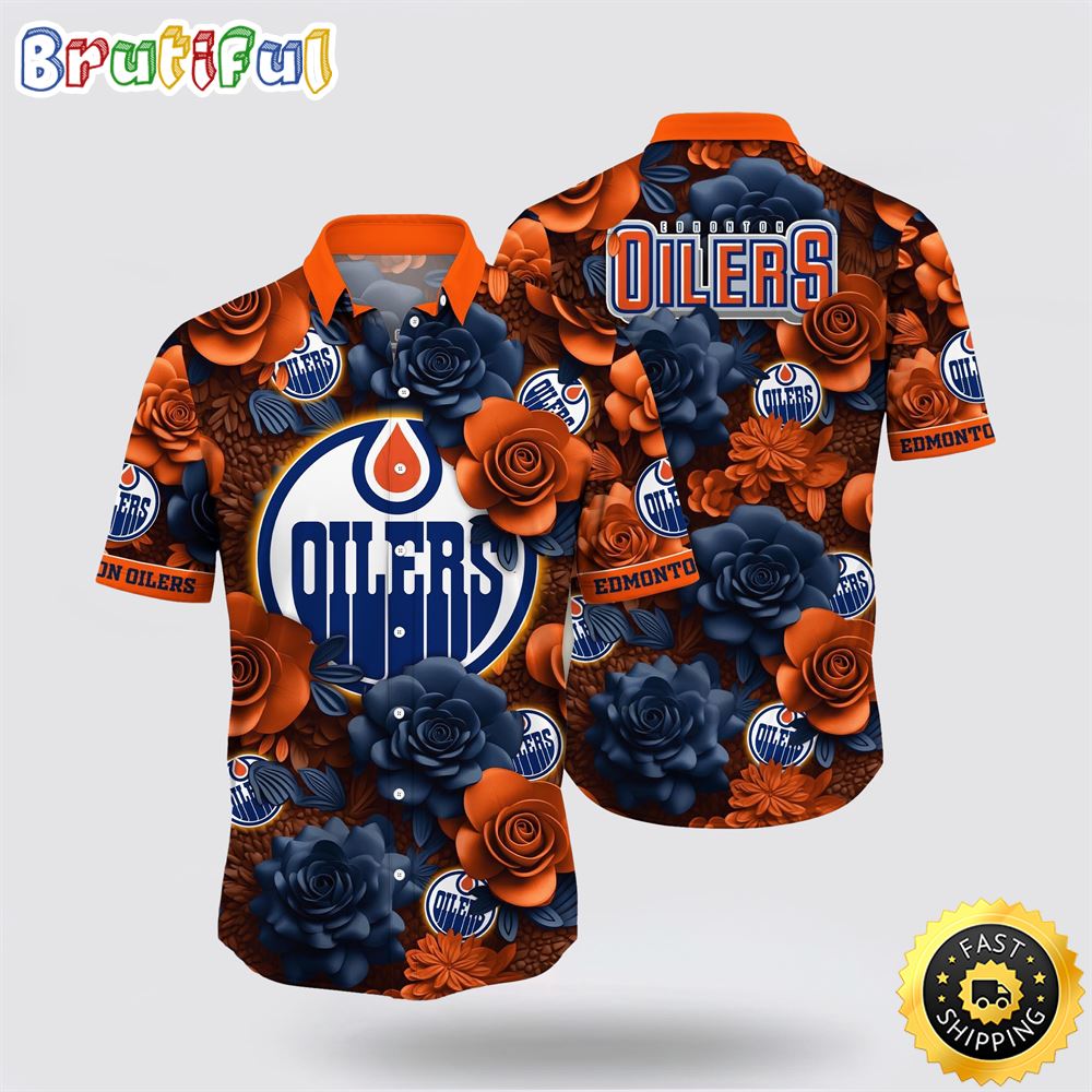 NHL Edmonton Oilers Hawaiian Shirt Tropical Rose Pattern Summer Hawaiian Shirt 1 rzvxla.jpg