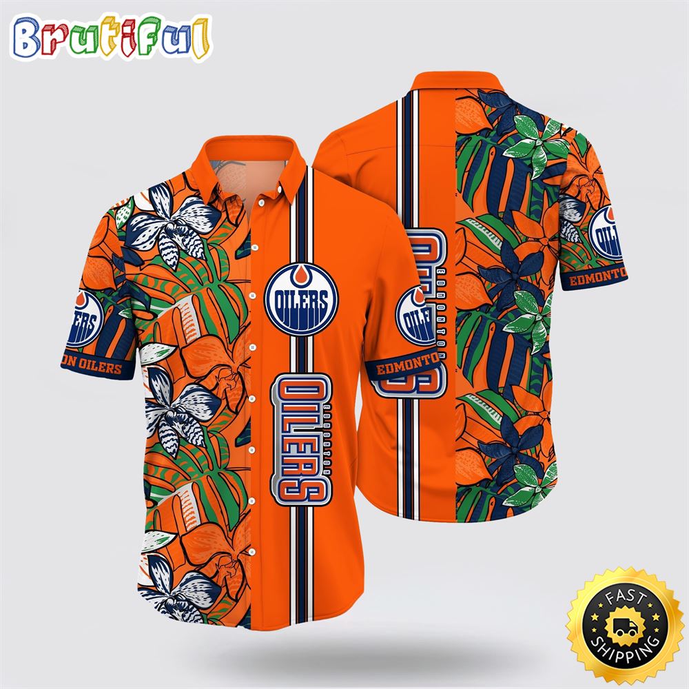 NHL Edmonton Oilers Hawaiian Shirt Tropical Tropical Forest Floral Pattern Summer Hawaiian Shirt 1 mxhmok.jpg