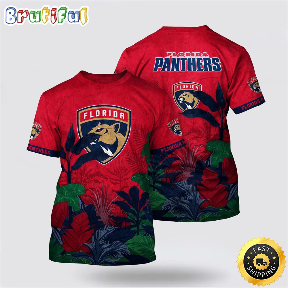 NHL Florida Panthers All Over Print T Shirt Tropical Forest Motifs Summer T Shirt 1 qcplxl.jpg
