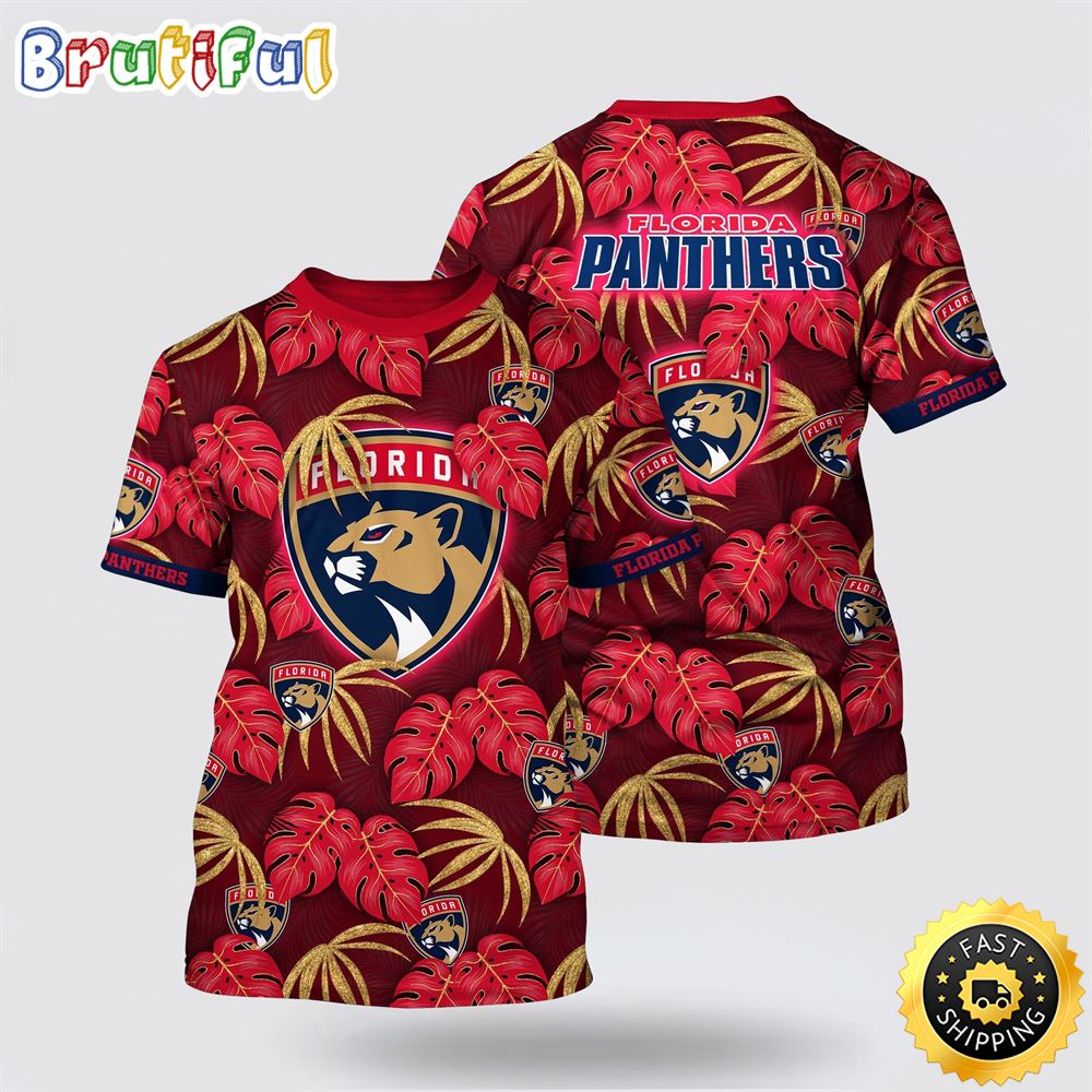 NHL Florida Panthers All Over Print T Shirt Tropical Motifs Summer T Shirt 1 uv4lnu.jpg