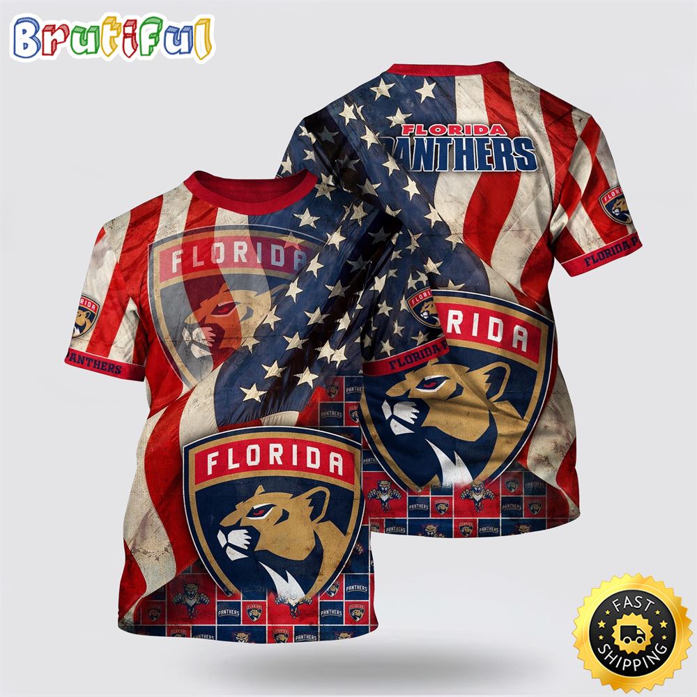 NHL Florida Panthers All Over Print T Shirt With American Flag Pattern Summer T Shirt 1 gnm9o4.jpg