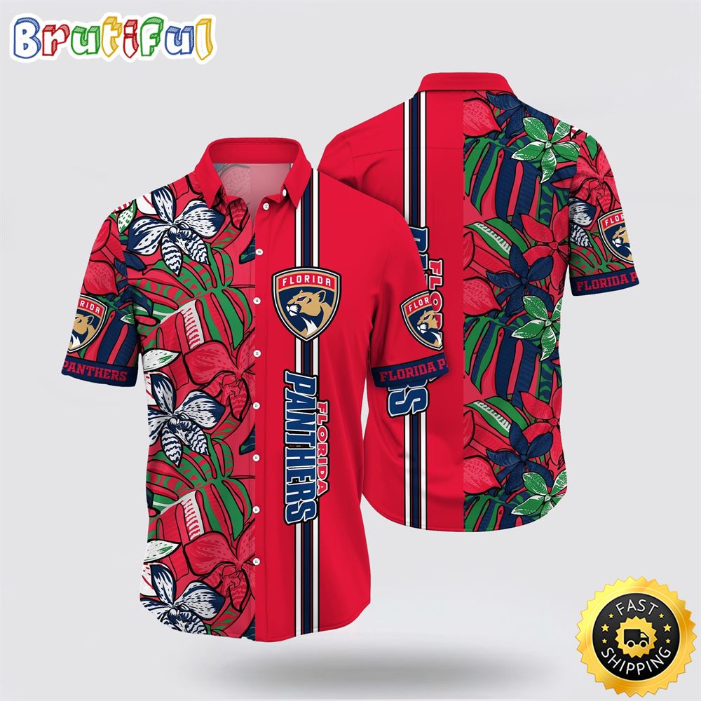 NHL Florida Panthers Hawaiian Shirt Tropical Tropical Forest Floral Pattern Summer Hawaiian Shirt 1 drhpkk.jpg