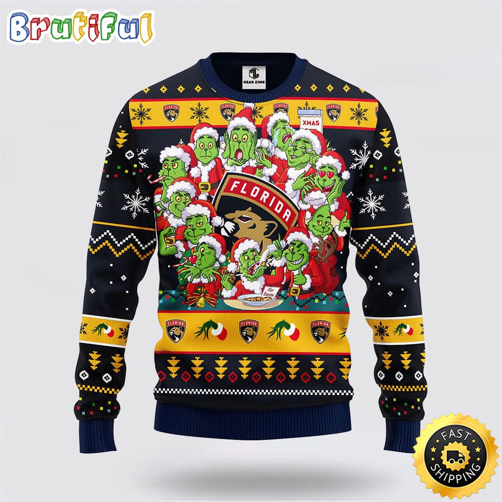 NHL Florida Panthers Ugly Sweater 12 Expressions Of Grinch During The Christmas Season Sweater xhyf3x.jpg
