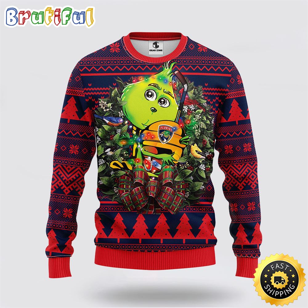 NHL Florida Panthers Ugly Sweater Grinch Hug Ugly Christmas Sweater wfh7ek.jpg