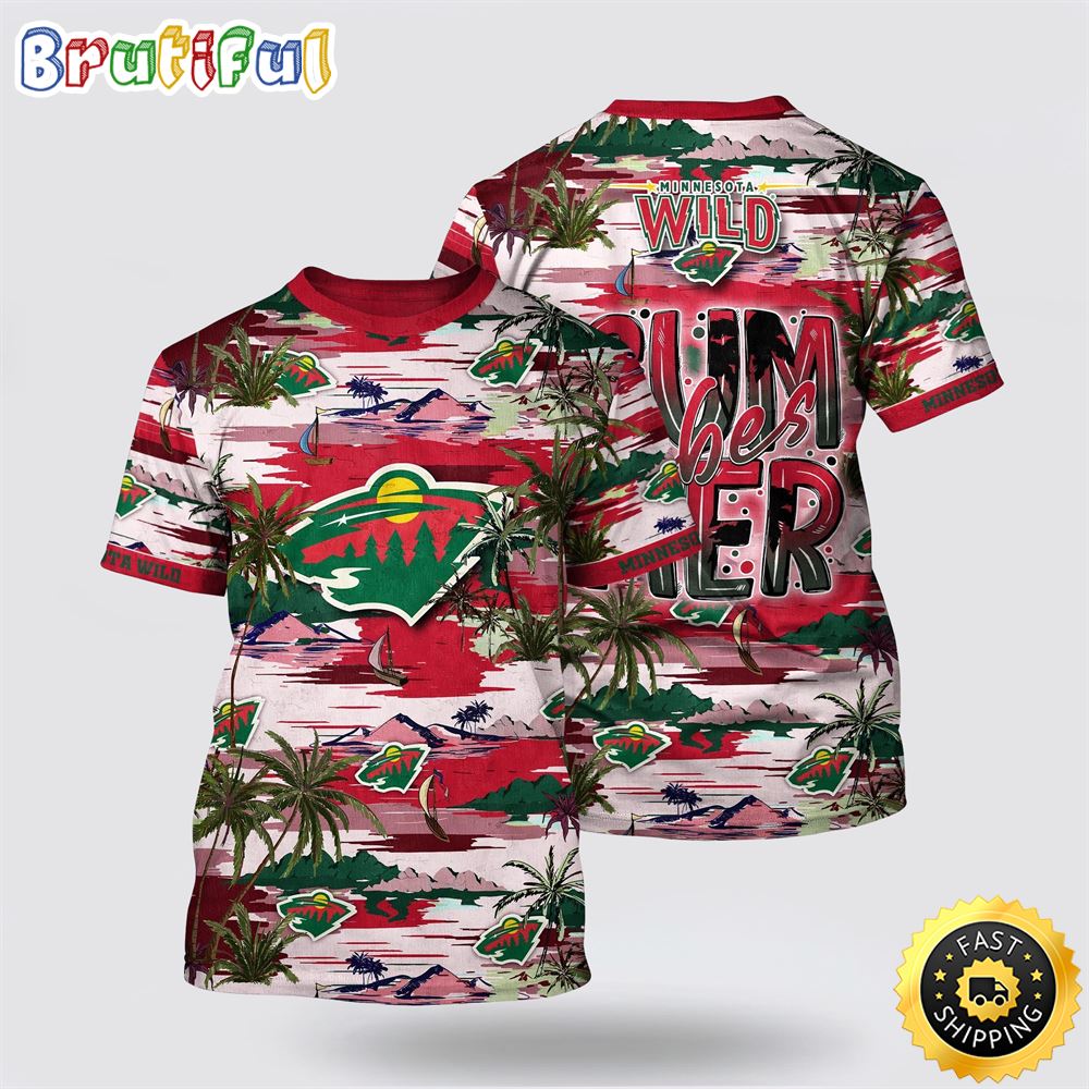 NHL Minnesota Wild All Over Print T Shirt Tropical Desert Island Motif Summer T Shirt 1 dveyxh.jpg