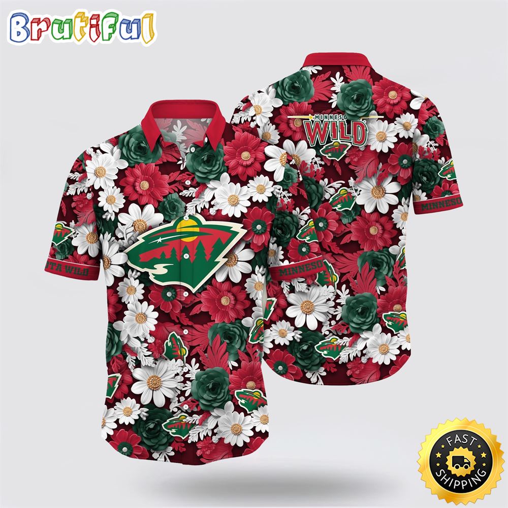 NHL Minnesota Wild Hawaiian Shirt Tropical Begonia Flower Pattern Summer Hawaiian Shirt 1 lpyhz9.jpg