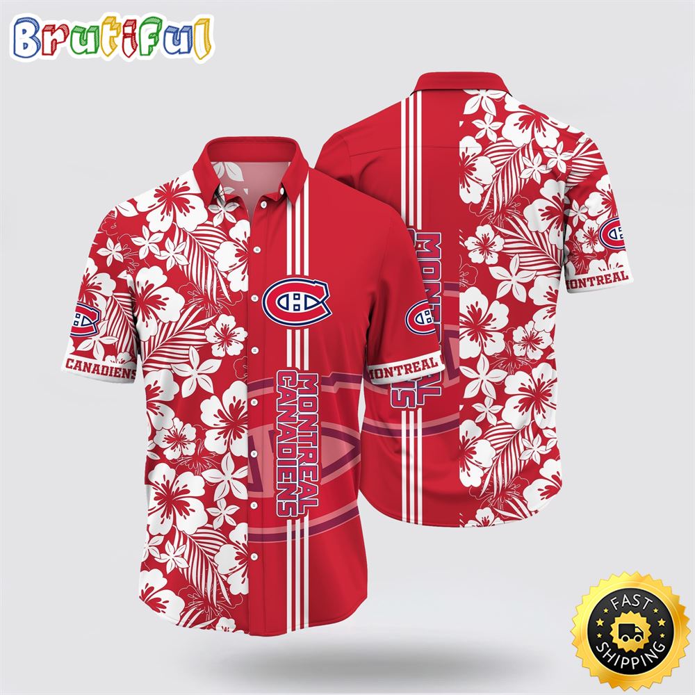 NHL Montreal Canadiens Hawaiian Shirt Tropical Apricot Blossom Pattern Summer Hawaiian Shirt 1 v1velk.jpg